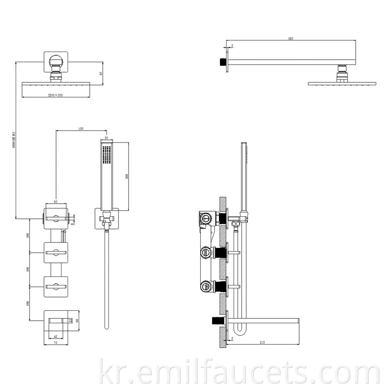 brass portable shower